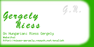 gergely miess business card